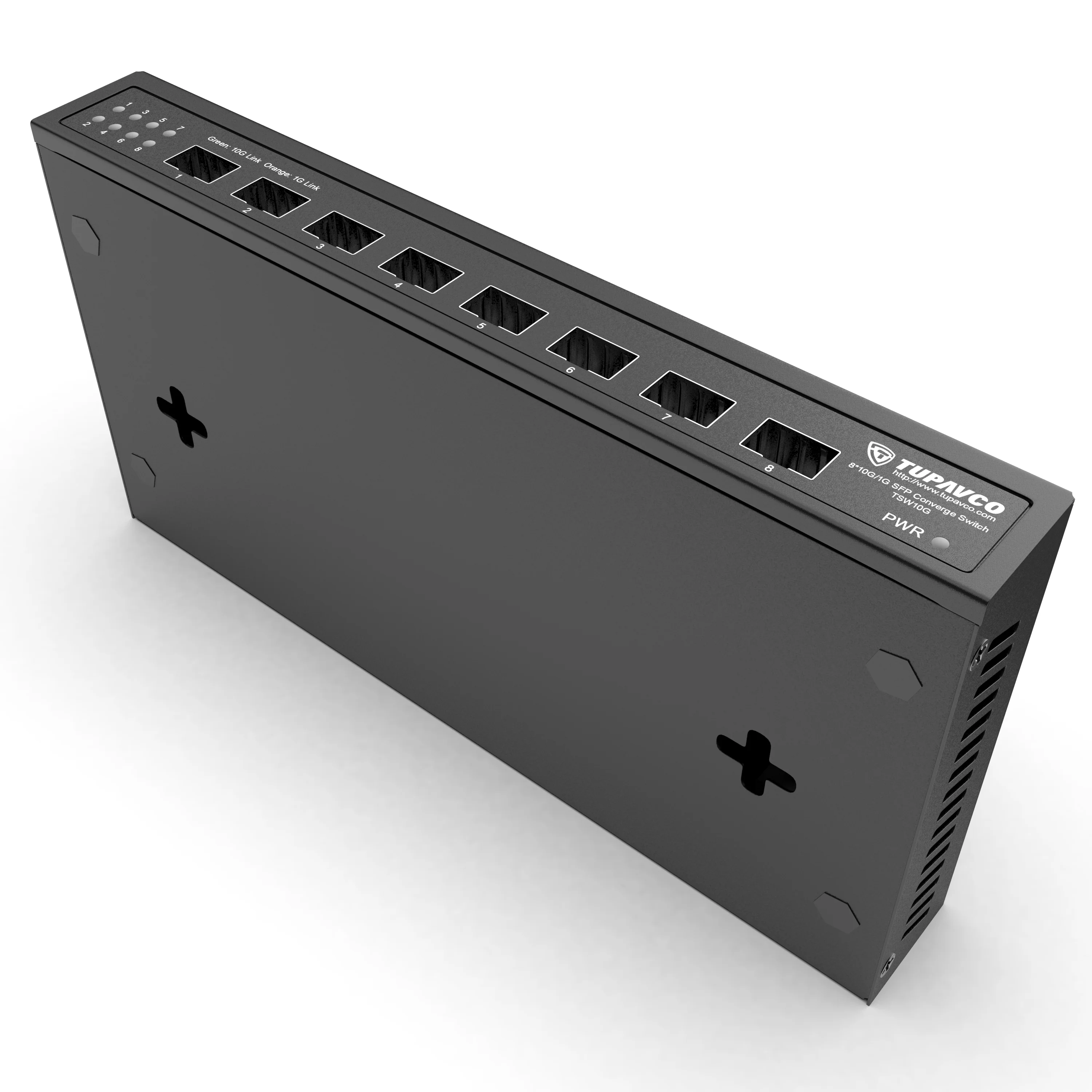 10GB SFP+ Switch (8 Port - Unmmanaged) - 10 Gigabit Ethernet at 8 Small Form-Factor Pluggable Slot for Fiber Optic (Optical Cable) Network or LAN (RJ45/CAT6+) Transceiver Devices - Image 5