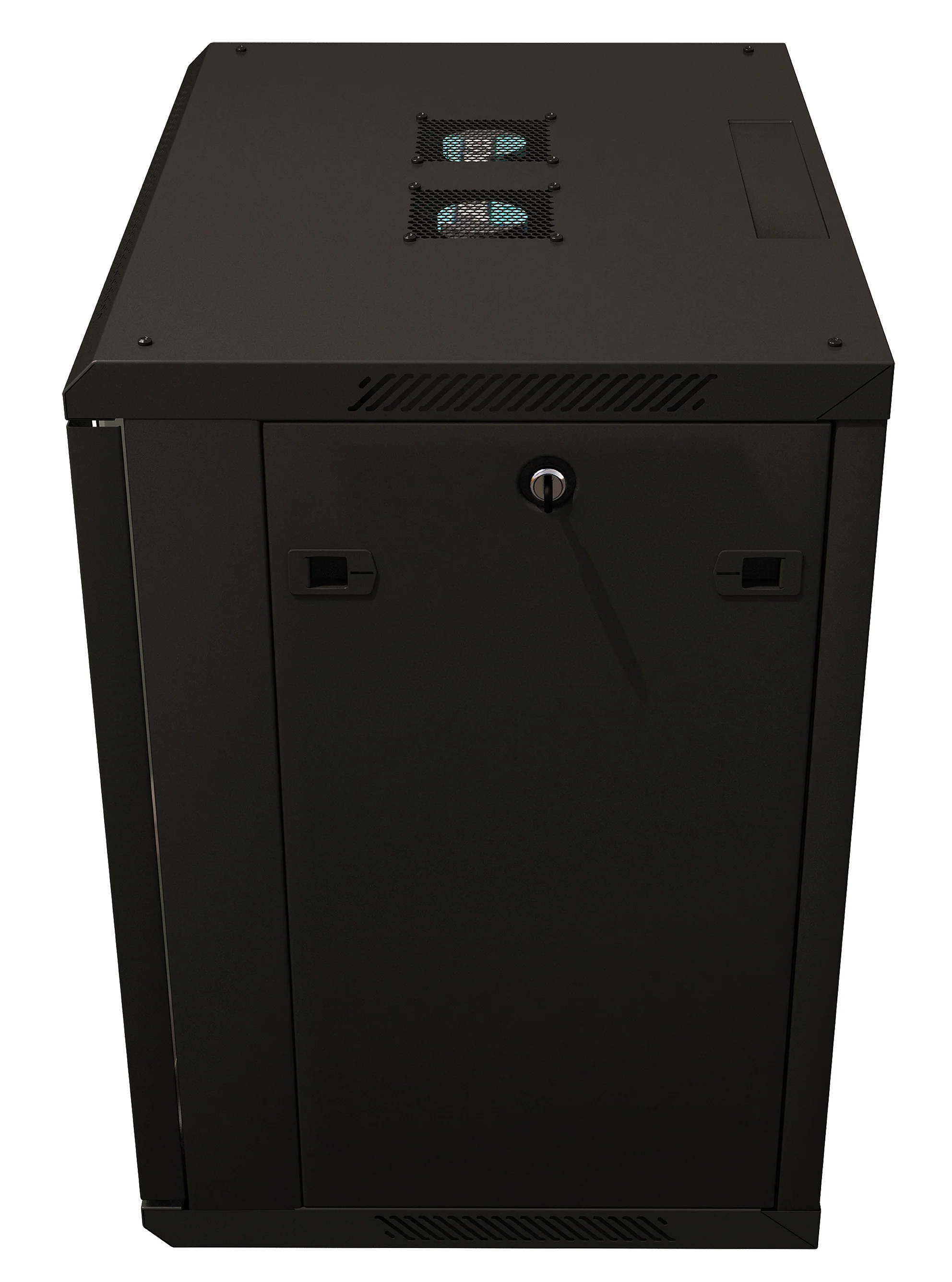 12U Server Rack Cabinet 19" - Vent Fans - Lockable Glass Door - Steel Frame - Lockable Removable Sides - Image 9