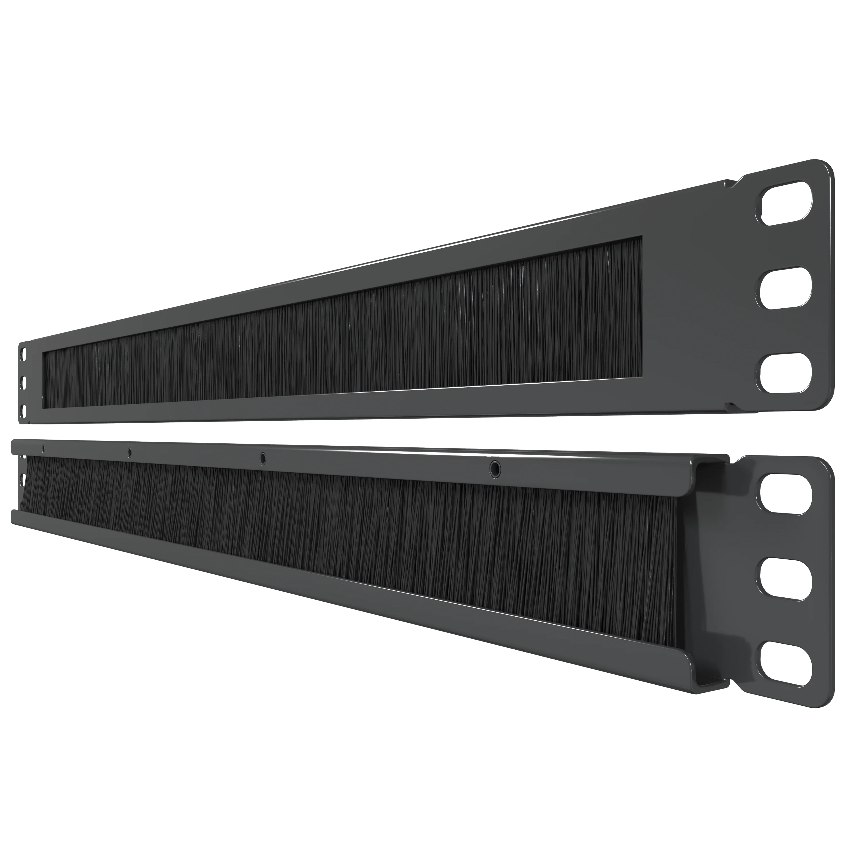 1U Brush Panel (2 Pack) - 19 inch Rackmount Strip Cable Management Spacer for Network Server Rack Cabinet Enclosure