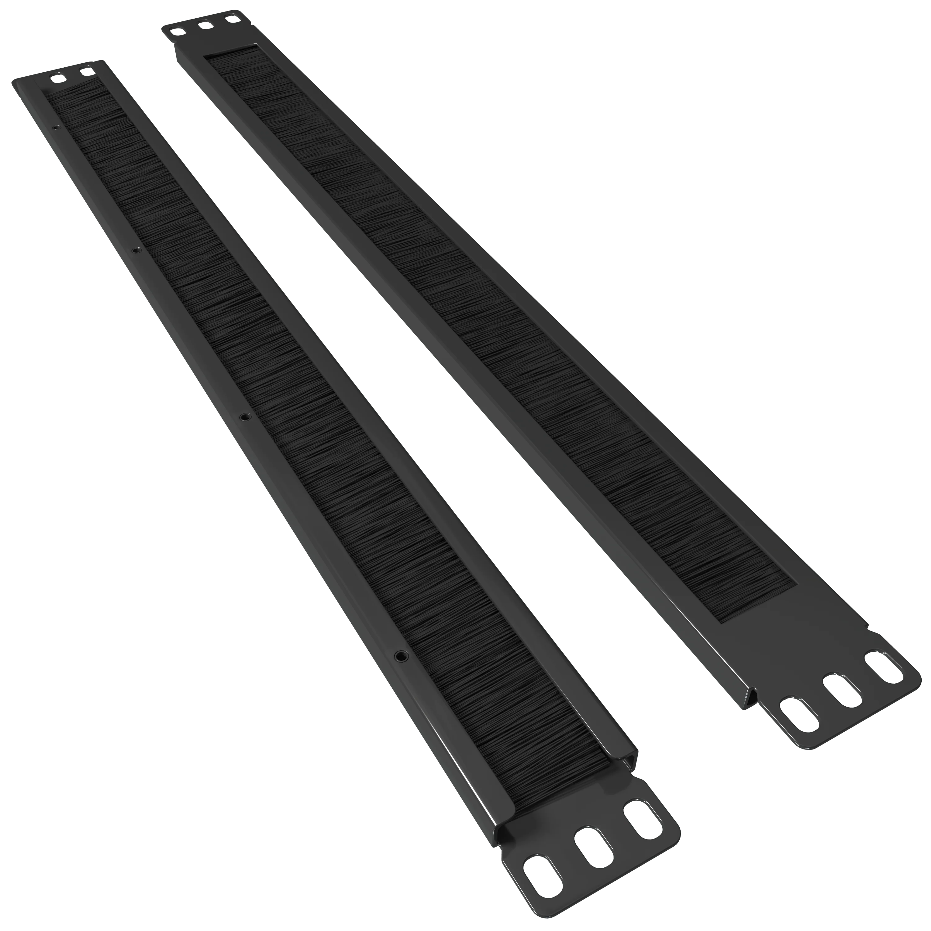 1U Brush Panel (2 Pack) - 19 inch Rackmount Strip Cable Management Spacer for Network Server Rack Cabinet Enclosure - Image 2