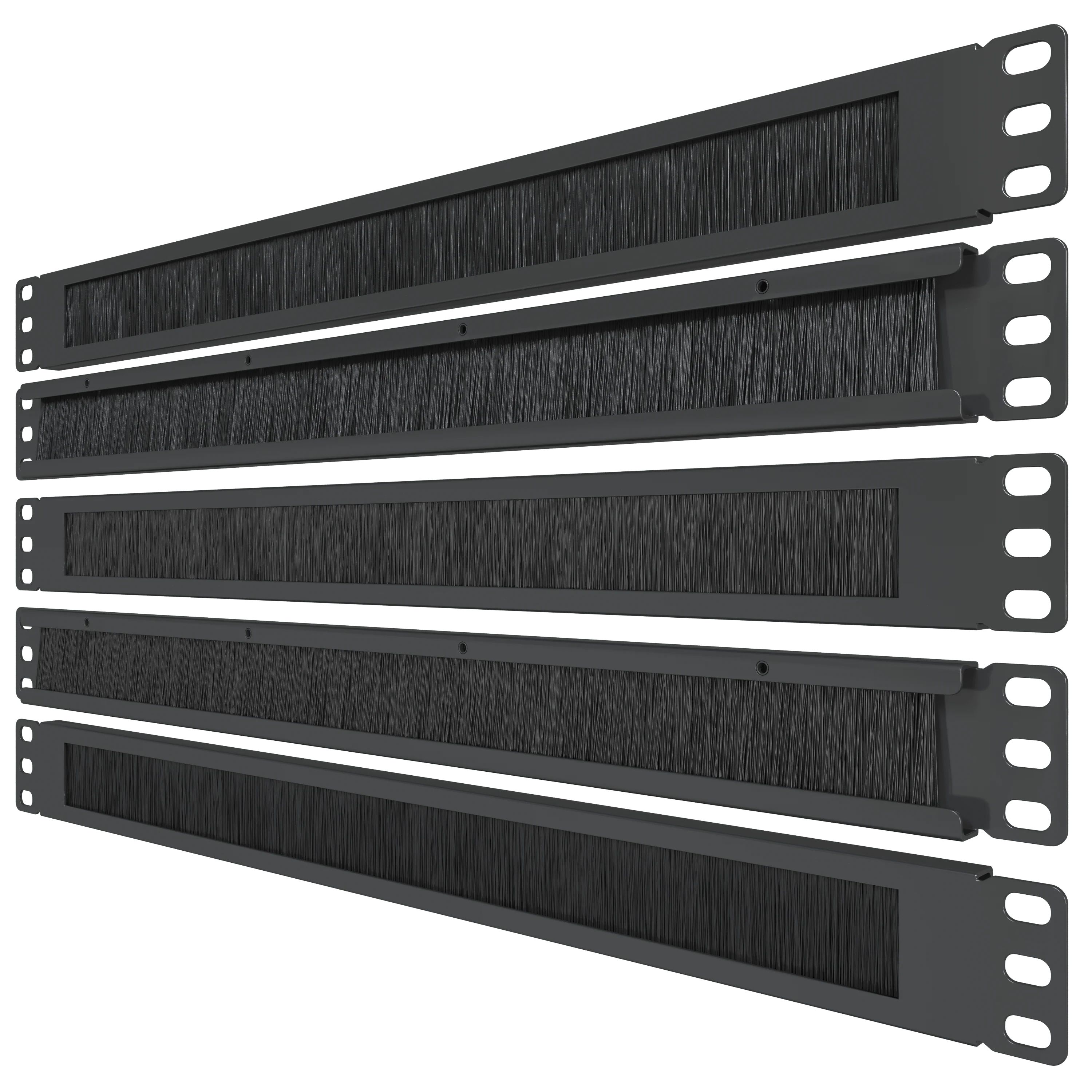 1U Brush Panel (5 Pack) - 19 inch Rackmount Strip Cable Management Spacer for Network Server Rack Cabinet Enclosure - Image 8