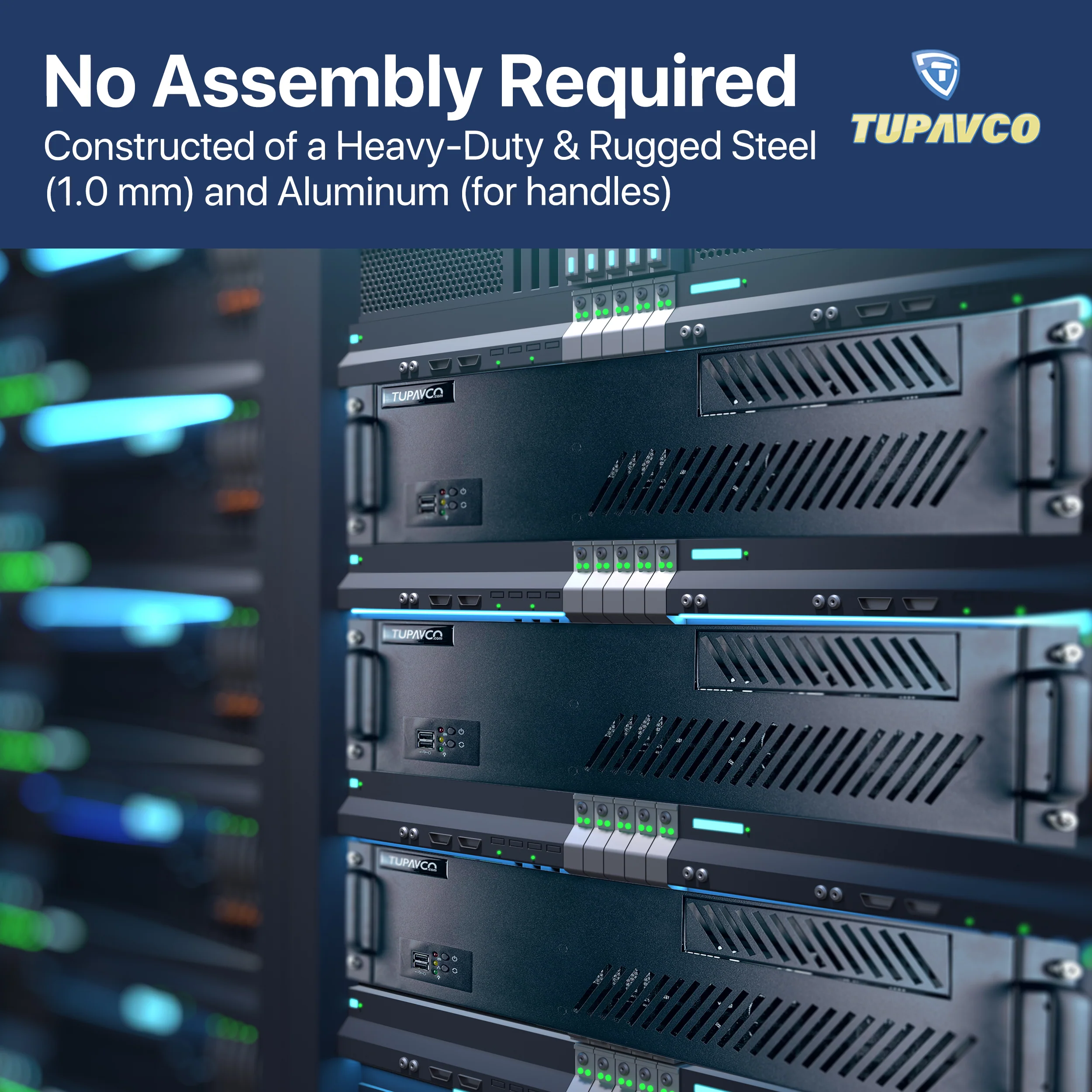 3U Server Chassis - Compact 12" Deep 19" Rackmount ATX Computer Case - Tupavco TP1833 - Image 7