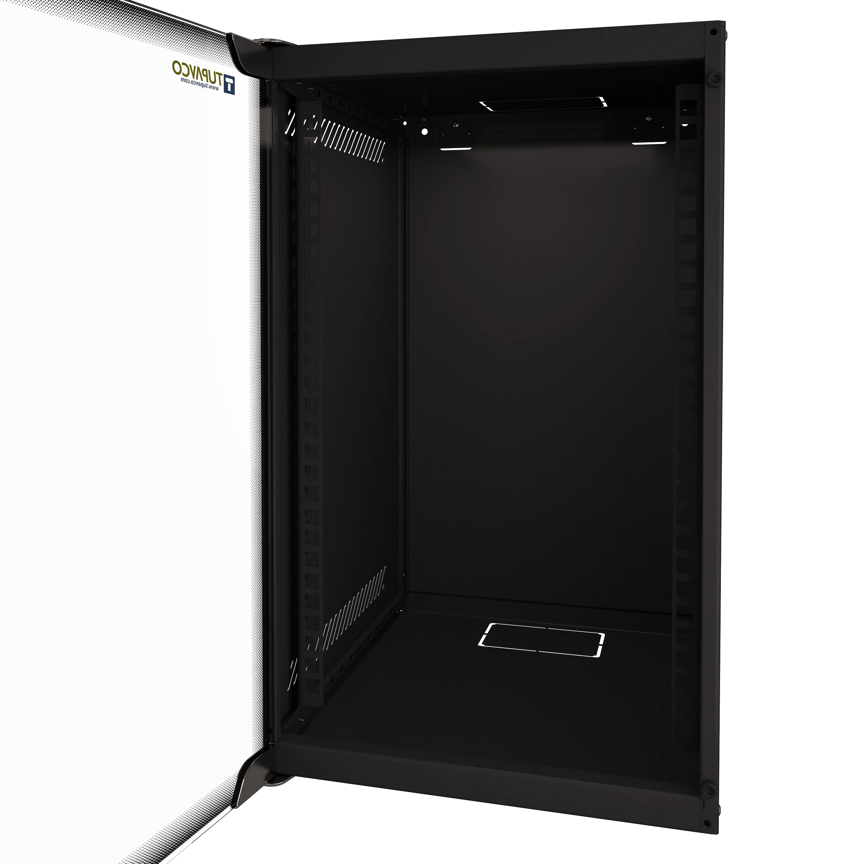9U Portable 10" Network Cabinet Half-Rack SOHO Floor/Wall Mount Glass Door Secured Lock - Image 4