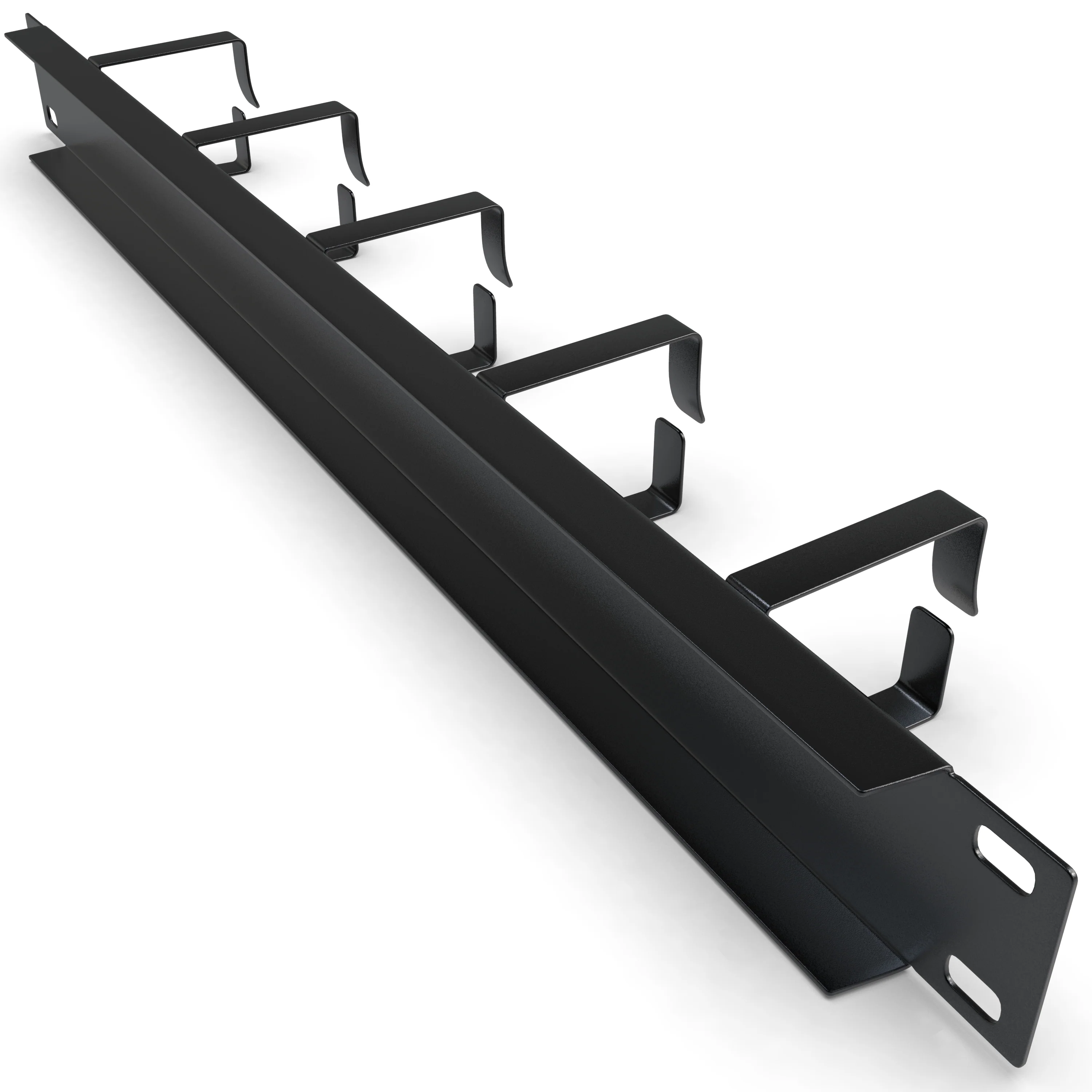 Cable Management Panel - 2-Pack 1U Wire Manager with 5 D-Ring Hooks Horizontal Rackmount - Image 6