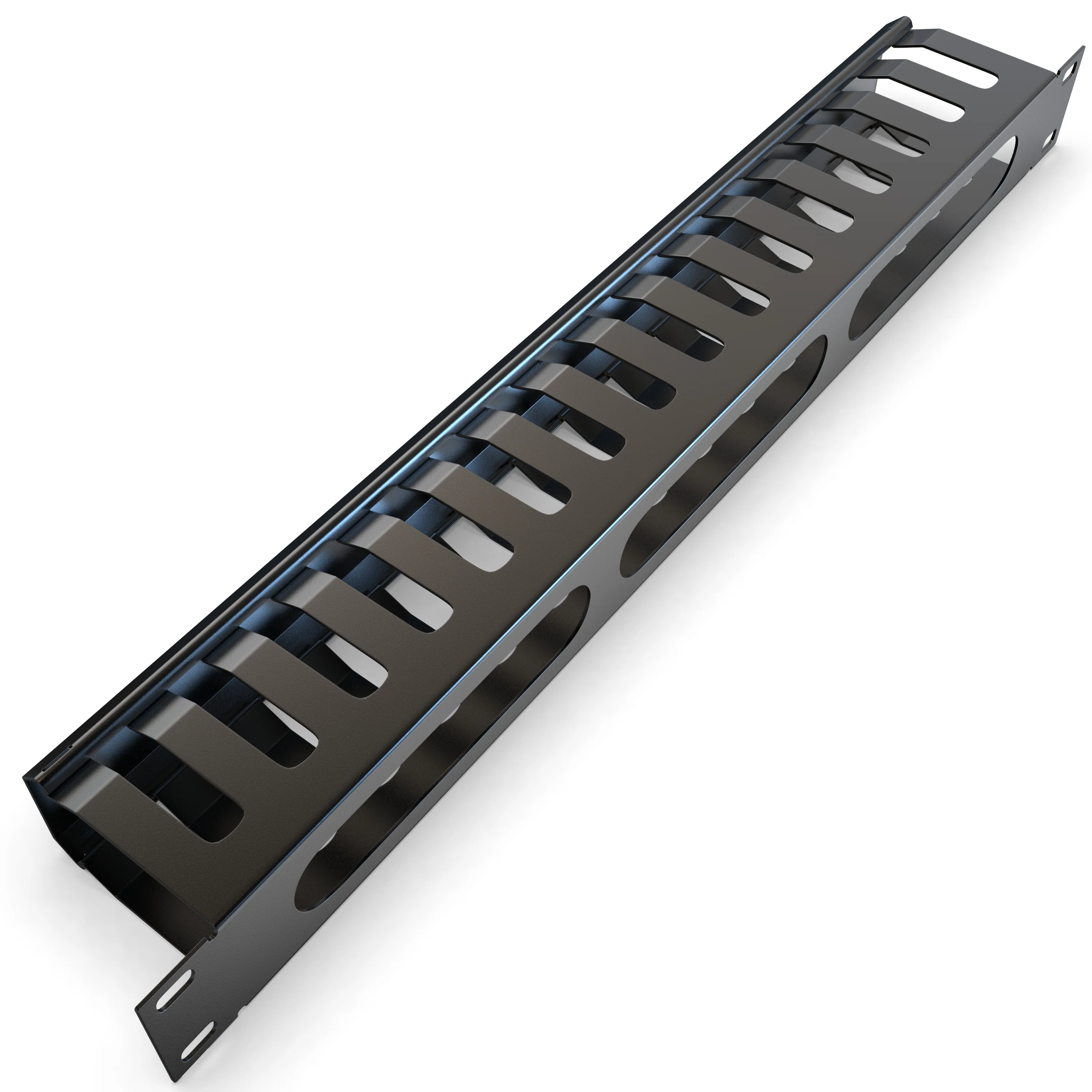 Cable Management Raceway (2 Pack) 16 Rings with Cover - 1U Wire Manager - TP1715 - Image 2