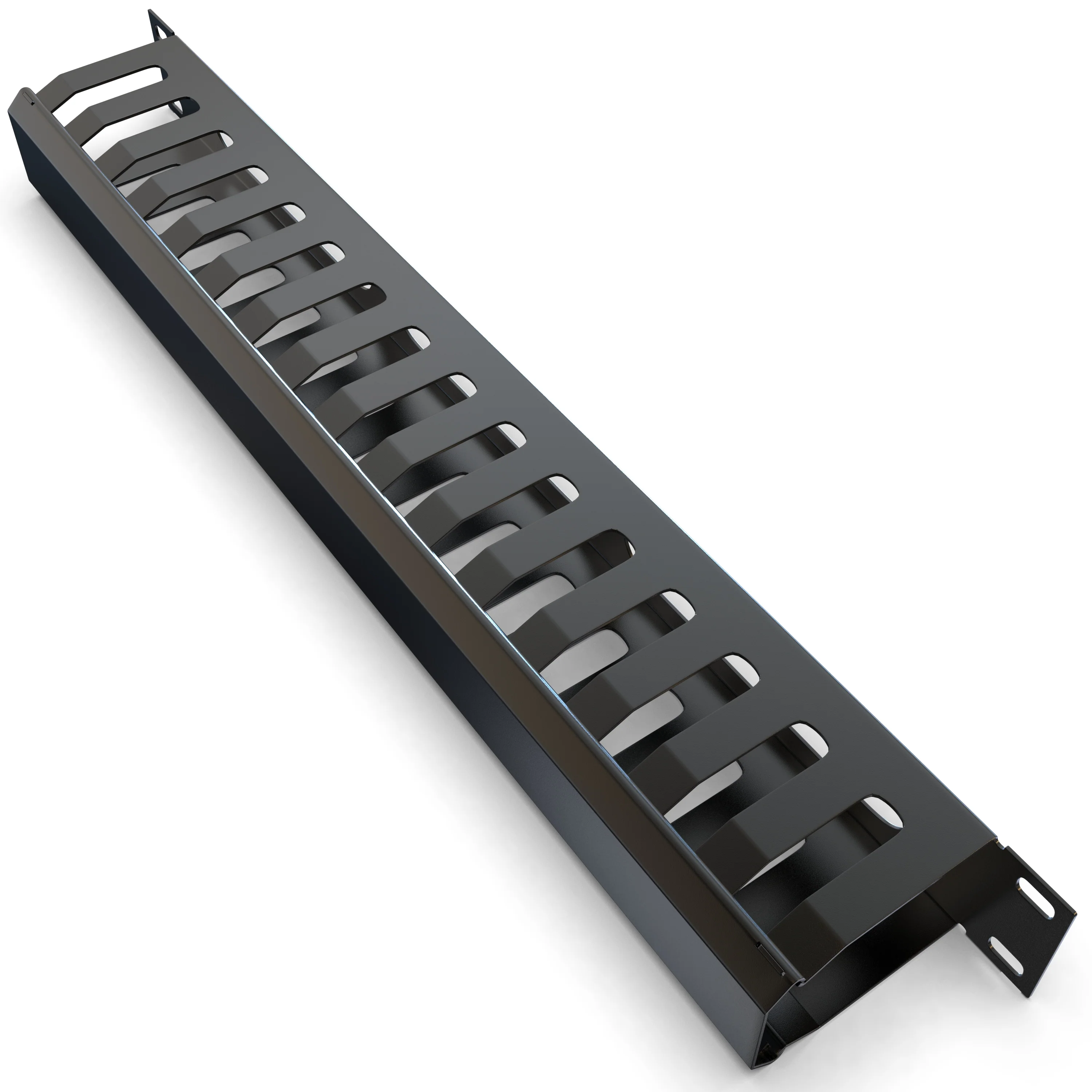 Cable Management Raceway (2 Pack) 16 Rings with Cover - 1U Wire Manager - TP1715 - Image 3