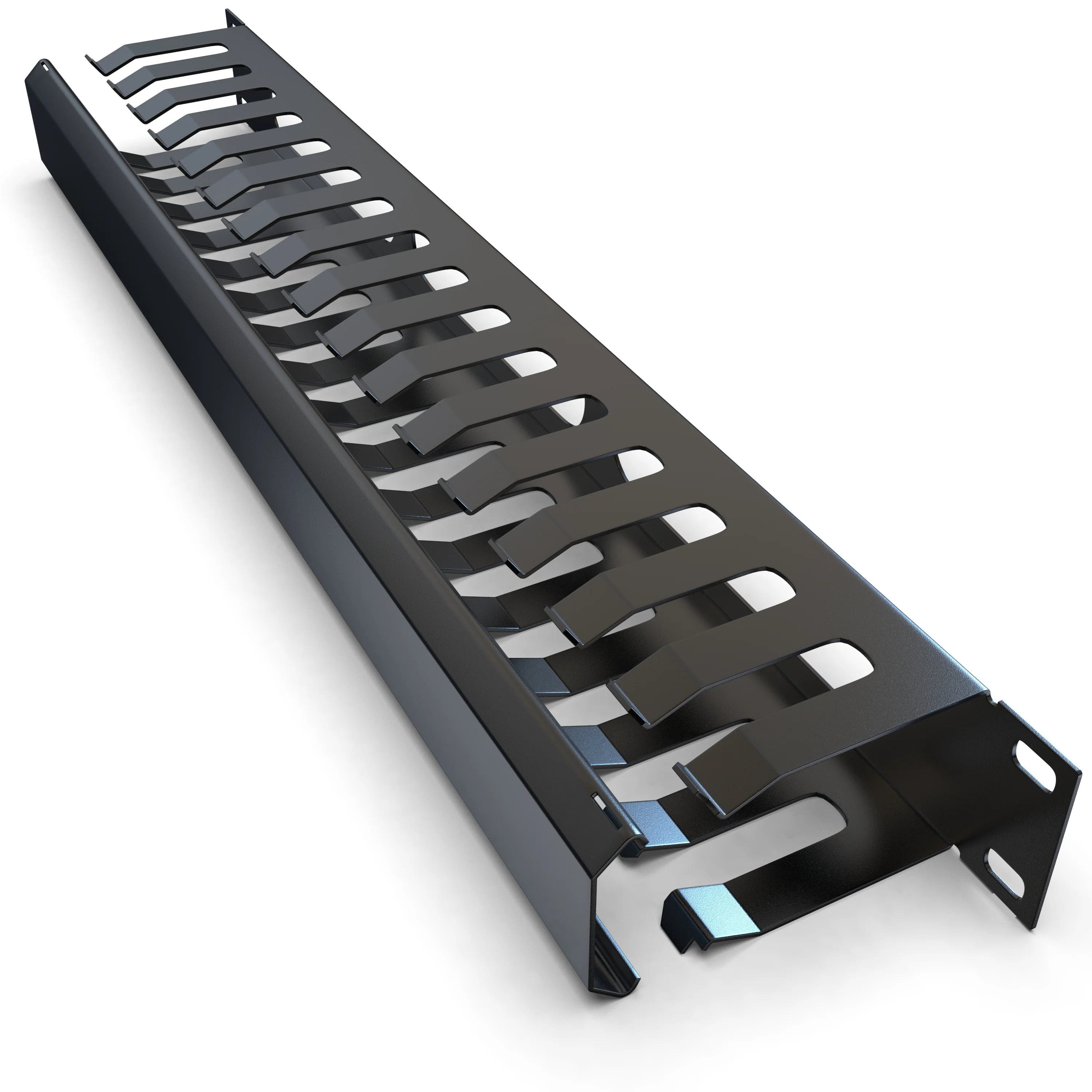 Cable Management Raceway (2 Pack) 16 Rings with Cover - 1U Wire Manager - TP1715 - Image 5