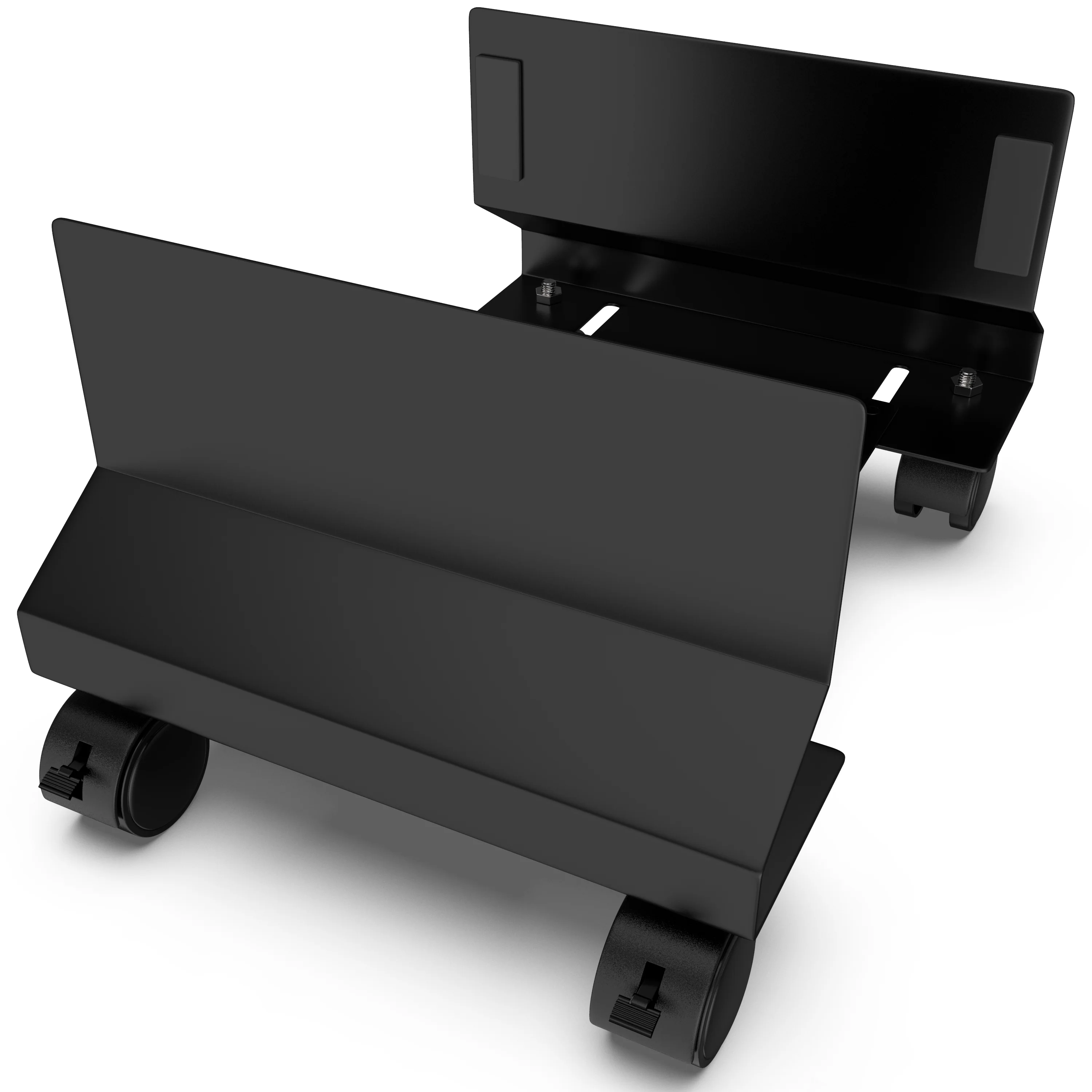 CPU Holder - Under Desk Floor Mobile Stand for Desktop Computer ATX Tower w/ Lockable Rolling Wheels - Image 7