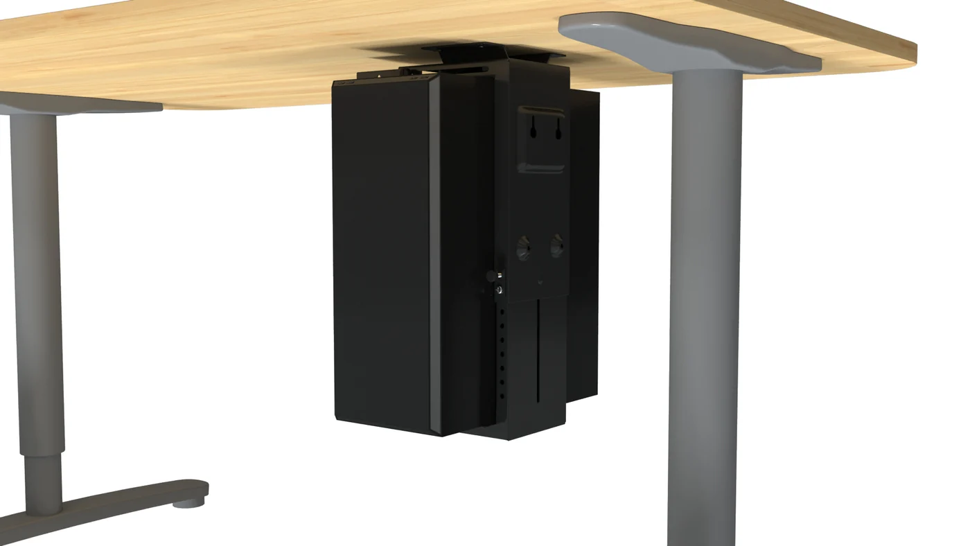 CPU Holder Under Desk Mount - PC Computer Tower Case Holder for Table, Wall or Standing Desk - Image 10