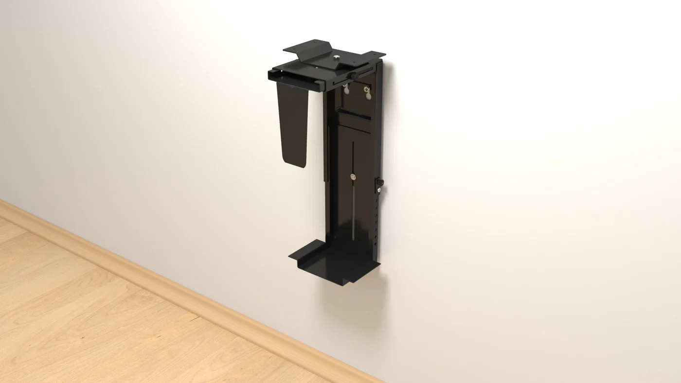 CPU Holder Under Desk Mount - PC Computer Tower Case Holder for Table, Wall or Standing Desk - Image 11