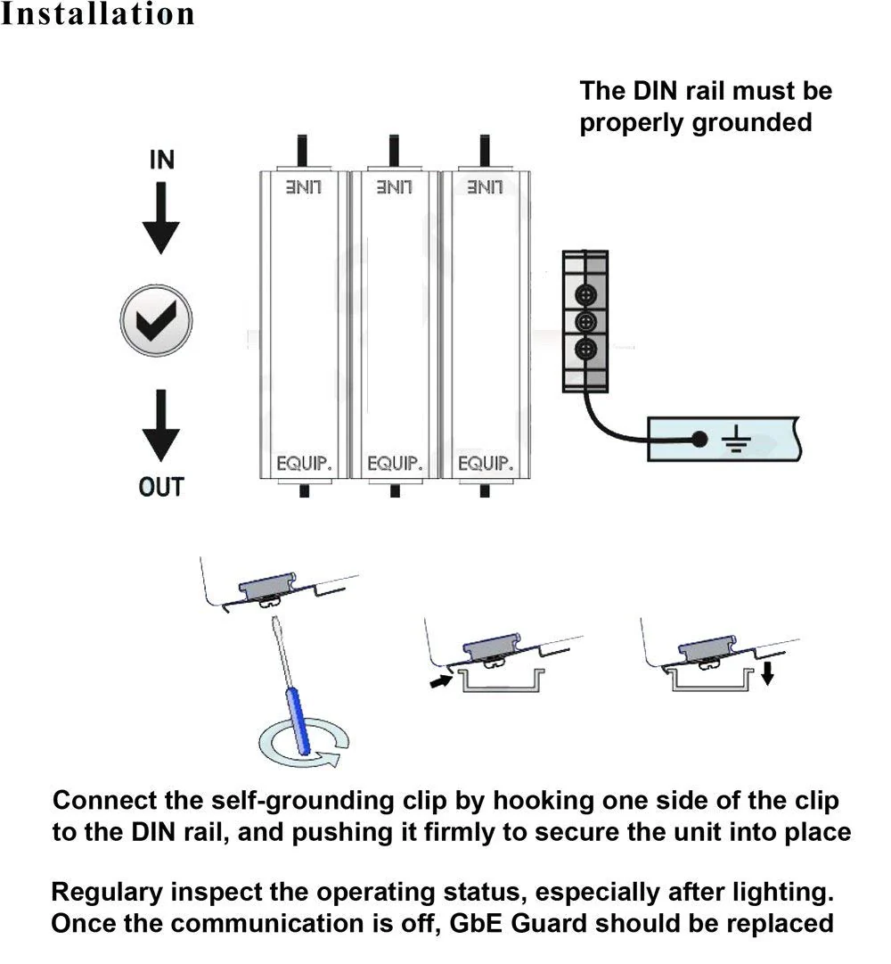 Ethernet Surge Protector - PoE+ - Gigabit - (with DIN Rail Mount Option) - Image 11
