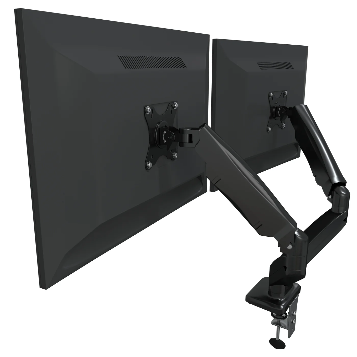 Dual Monitor Stand - Gas Spring Monitor Arm - Fully Adjustable Motion (Rotation/Tilt/Swivel) - Image 3