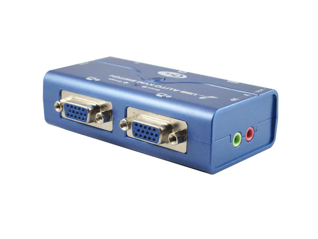 KVM Switch 2 Port Automatic Splitter w VGA/Audio/USB Cables 2048×1536 Auto Ports - Image 4