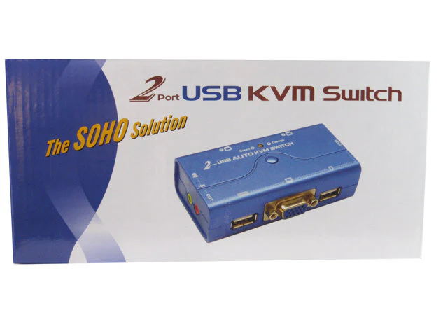 KVM Switch 2 Port Automatic Splitter w VGA/Audio/USB Cables 2048×1536 Auto Ports - Image 5