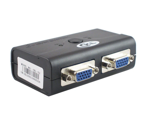 KVM Switch 2 Port Splitter w VGA/PS2 Cables Resolution 1920×1440 2 Ports Manual - Image 3