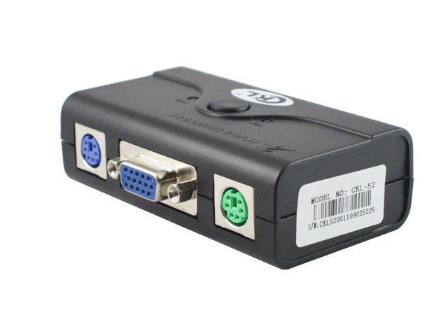 KVM Switch 2 Port Splitter w VGA/PS2 Cables Resolution 1920×1440 2 Ports Manual - Image 4
