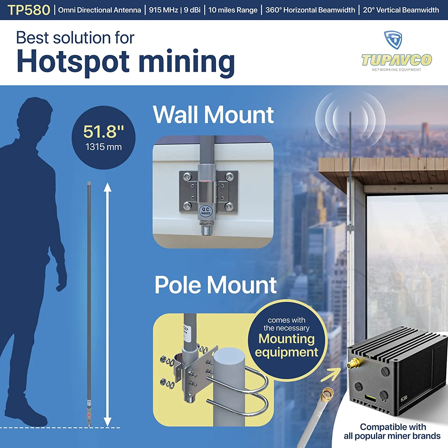 LoRa Antenna - 9dBi Omni Directional (900-930MHz) for Helium Hotspot Mining - Image 12