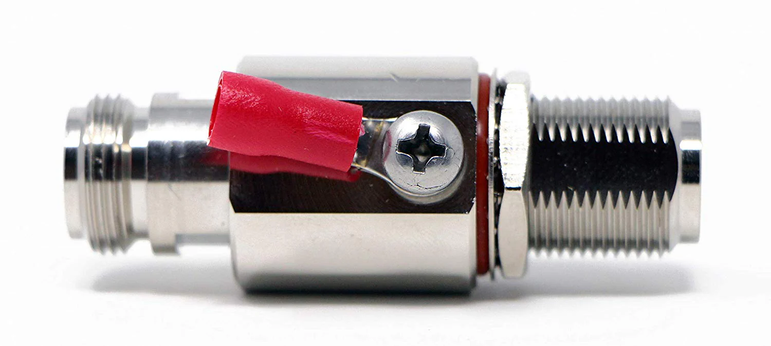 N-Female to N-Female Bulkhead RF Converter/Adapter with Coaxial Cable Lightning Surge Protection - Image 5