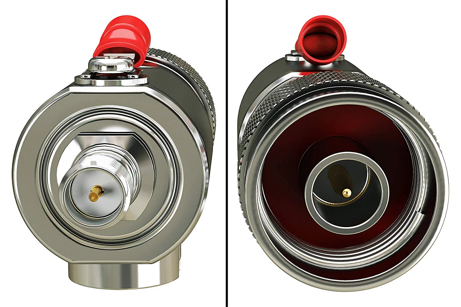 N-Male to RP-SMA Female RF Converter/Adapter with Coaxial Cable Lightning Surge Protection - Image 3