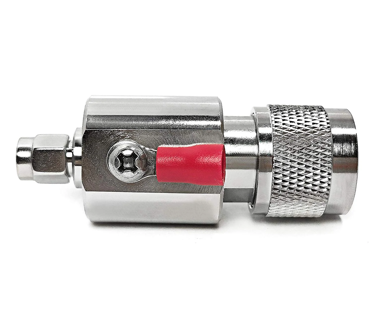 N-Male to RP-SMA Male RF Converter/Adapter with Coaxial Cable Lightning Surge Protection - Image 4