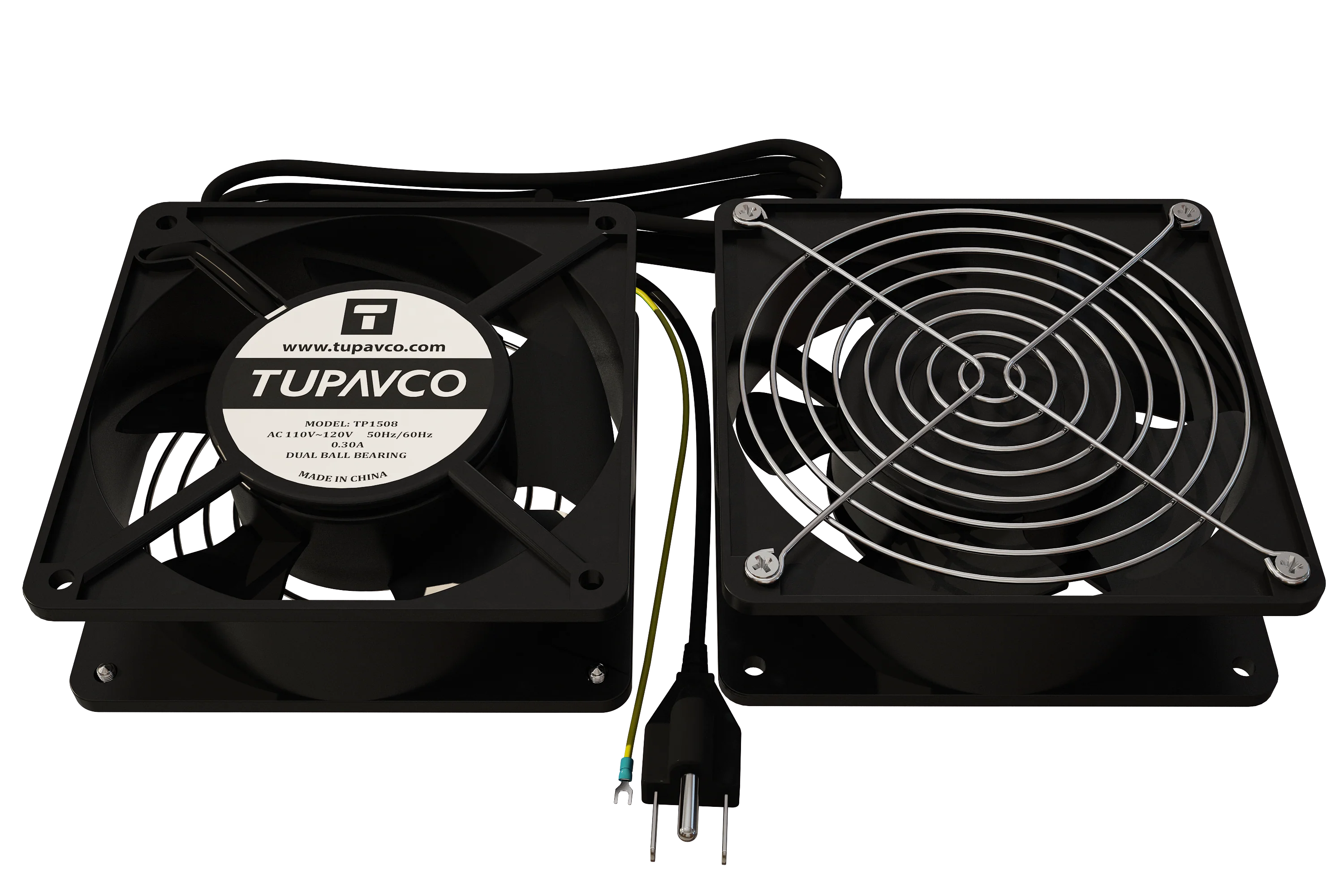 Network Cabinet Fan Kit 2pc Muffin Server Rack Cooling -Top/Side Mount - Image 3