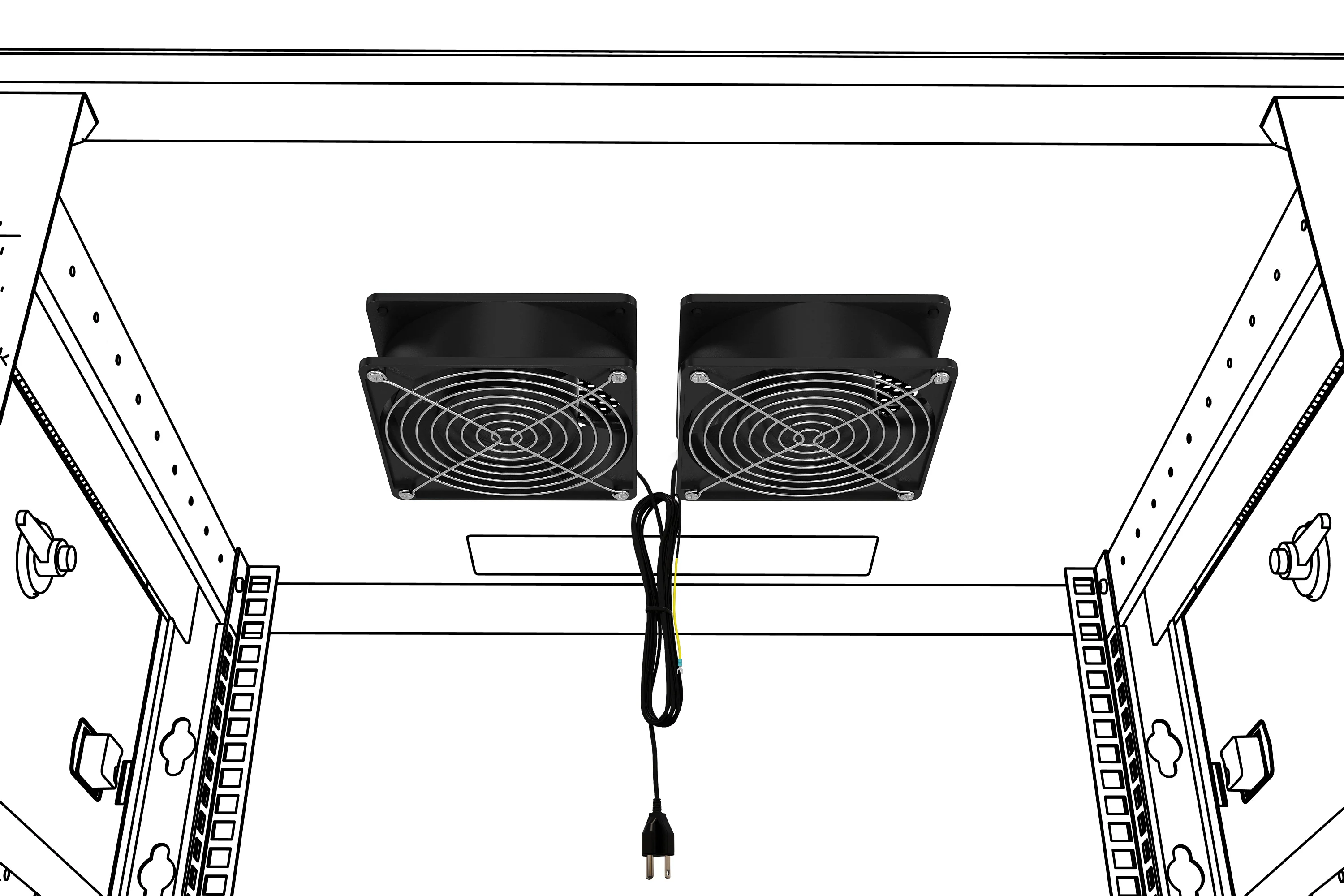(Extra Strong) Network Cabinet Fan Kit(2pc) Muffin Server Rack Cooling - Image 5