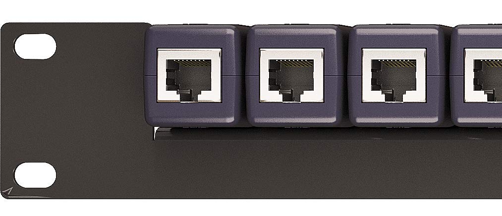 Rack Mount Rail Panel 19" with 16x DIN Ethernet Surge Protectors GbE PoE+ Gigabit 1000Mbs - Image 7