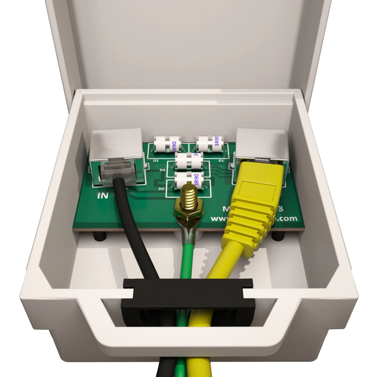 Outdoor Ethernet Thunder Lightning Surge Protector for PoE+ Gigabit 1000Mbs - LAN Network - Image 3