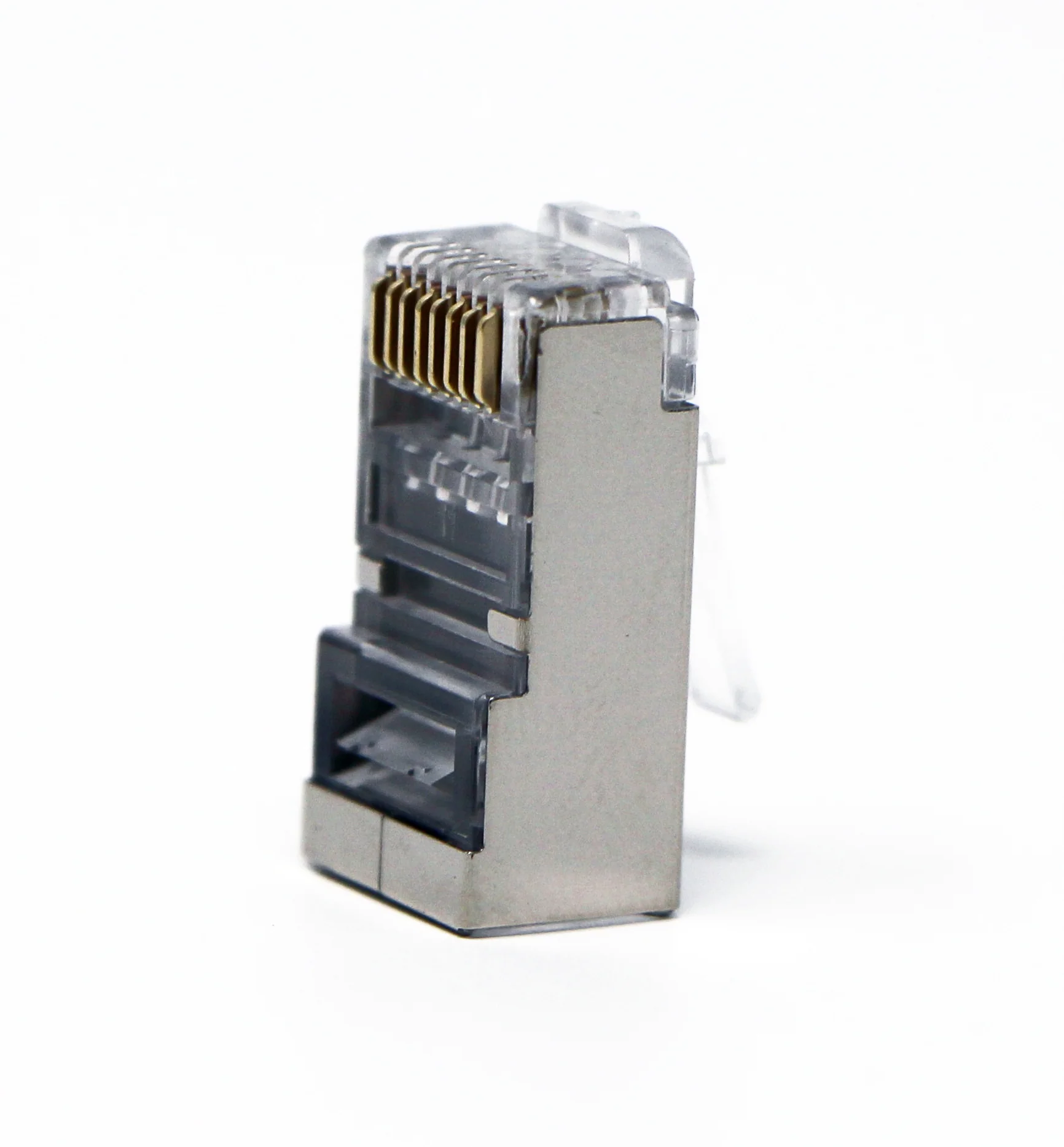 Shielded CAT6 RJ45 Crimp Connector (100 Pack Bag) 8P8C STP Ethernet Network Cable Plug - Image 3