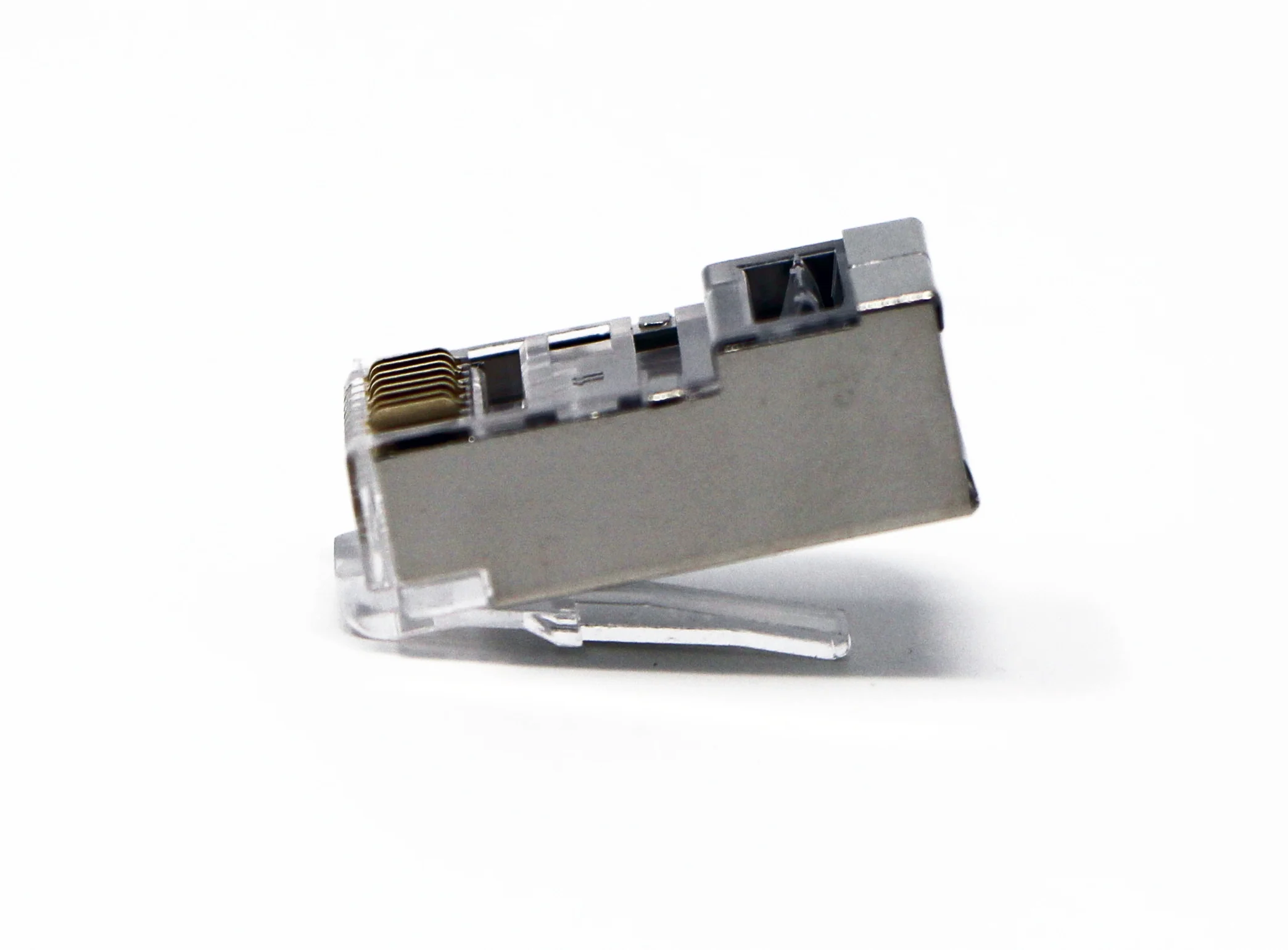 Shielded CAT6 RJ45 Crimp Connector (100 Pack Bag) 8P8C STP Ethernet Network Cable Plug - Image 5