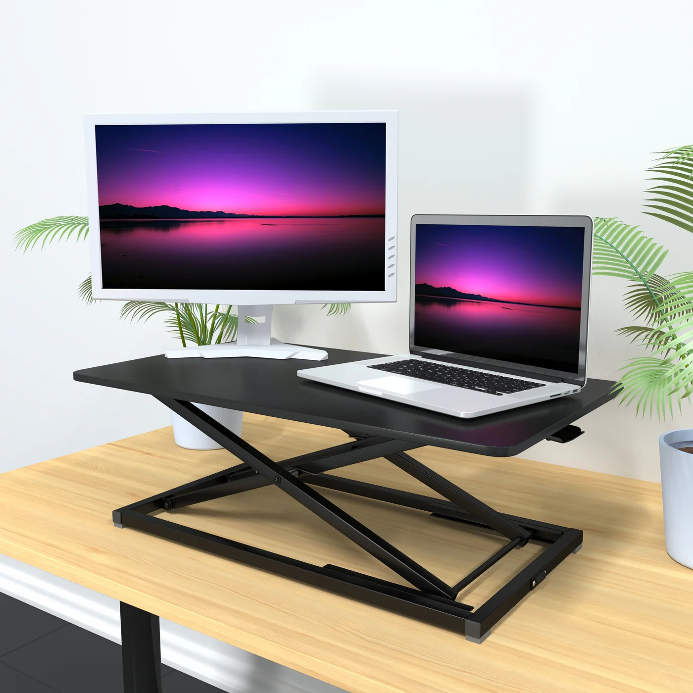 Standing Desk Converter - Tabletop Riser 31"x17" - Laptop/Monitor/Workspace Rising Platform - Image 6