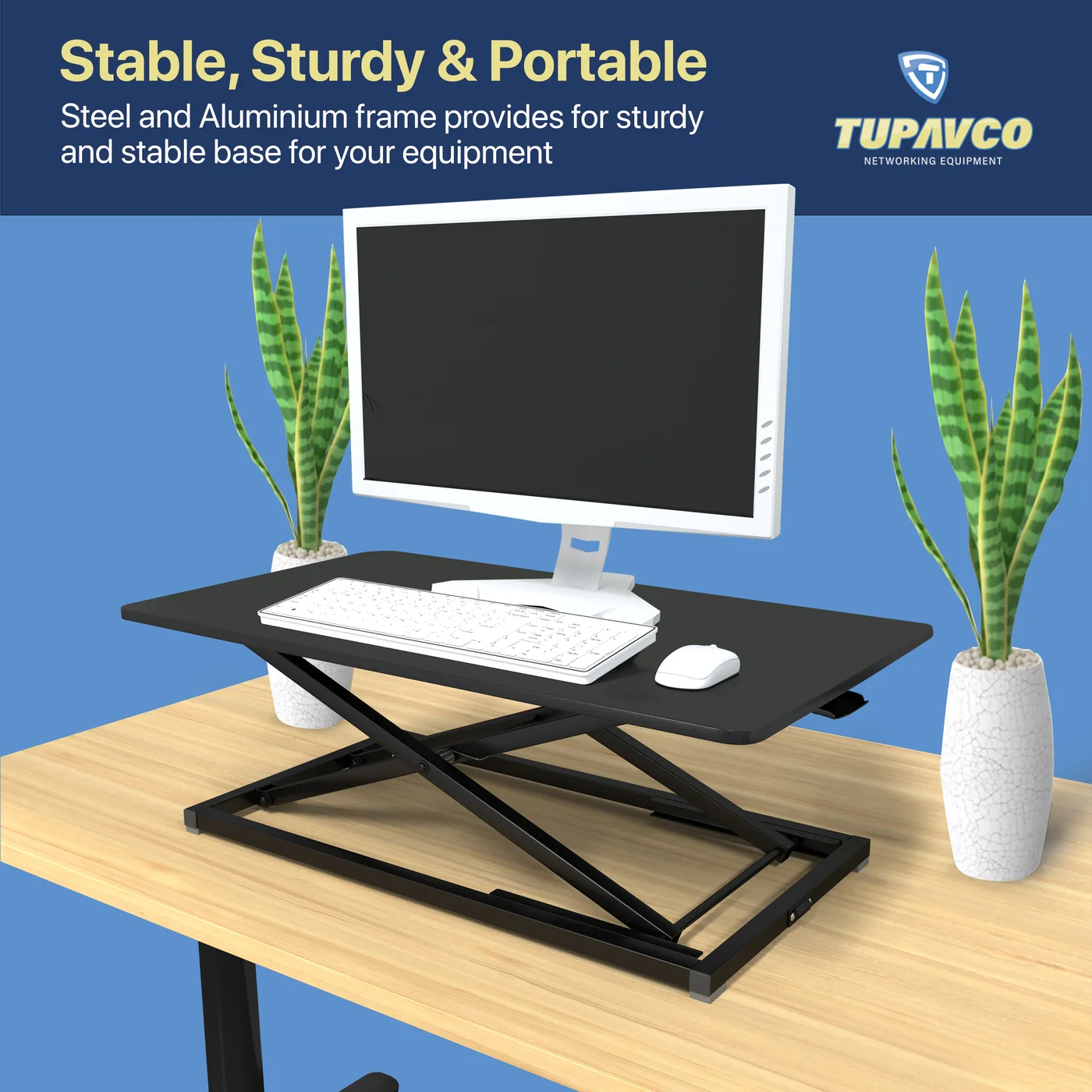 Standing Desk Converter - Tabletop Riser 31"x17" - Laptop/Monitor/Workspace Rising Platform - Image 8