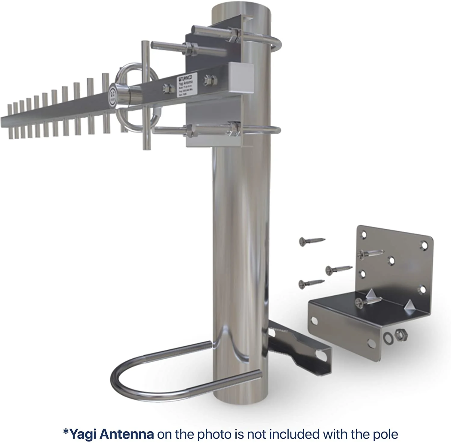 TP570 Antenna Pole Mount for Wifi, TV or LTE/4G Antennas (Yagi, Panel, Grid or Omni) Length 10 inch - 1.5" Mast Diameter (Outdoor and Weatherproof) - Image 3