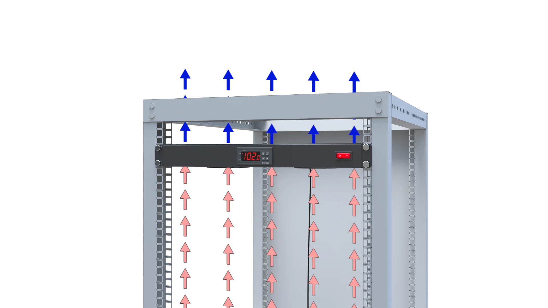 Tupavco 1U 19" Rack Mount Fan - 4 Fans Server Cooling System - Heat Monitor Display - Image 6