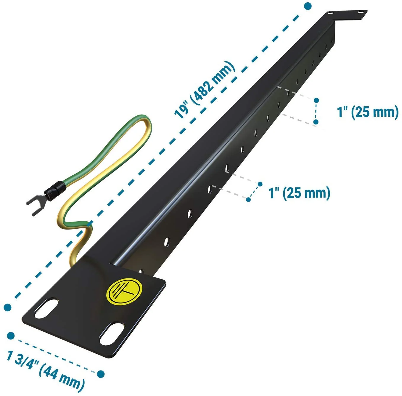 Server Rack Rail 1U 19" (Front Mount) 16 Screw Slots Capacity for Network Cabinet - Image 3