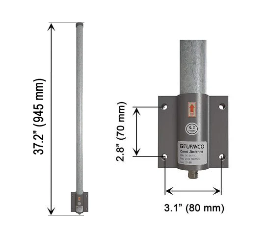 WiFi Outdoor Omni Antenna High Gain 12dBi 2.4Ghz Weatherproof Network Extender Roof Signal Amplifier - Image 3